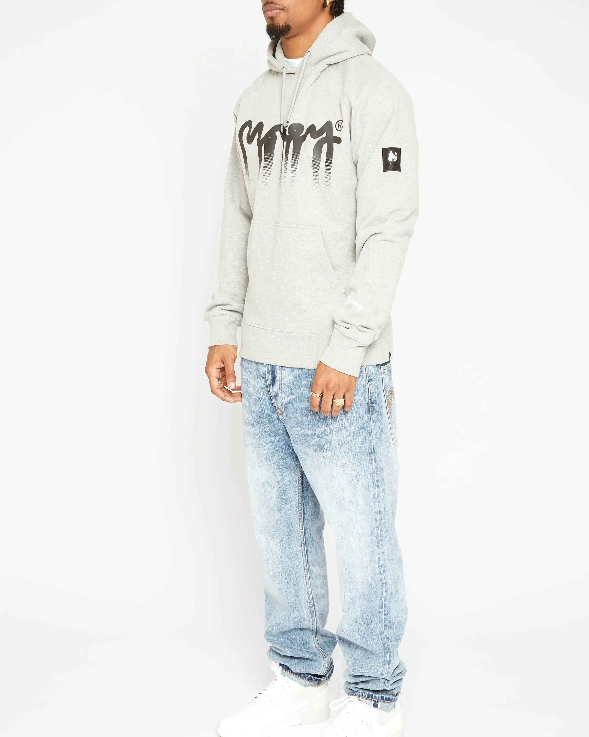 Drip Fade Hood Grey Melange sold by Money Clothing product image thumbnail 4