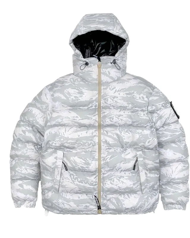 SUB CITY PUFFER - ICED TIGER CAMO sold by Money Clothing