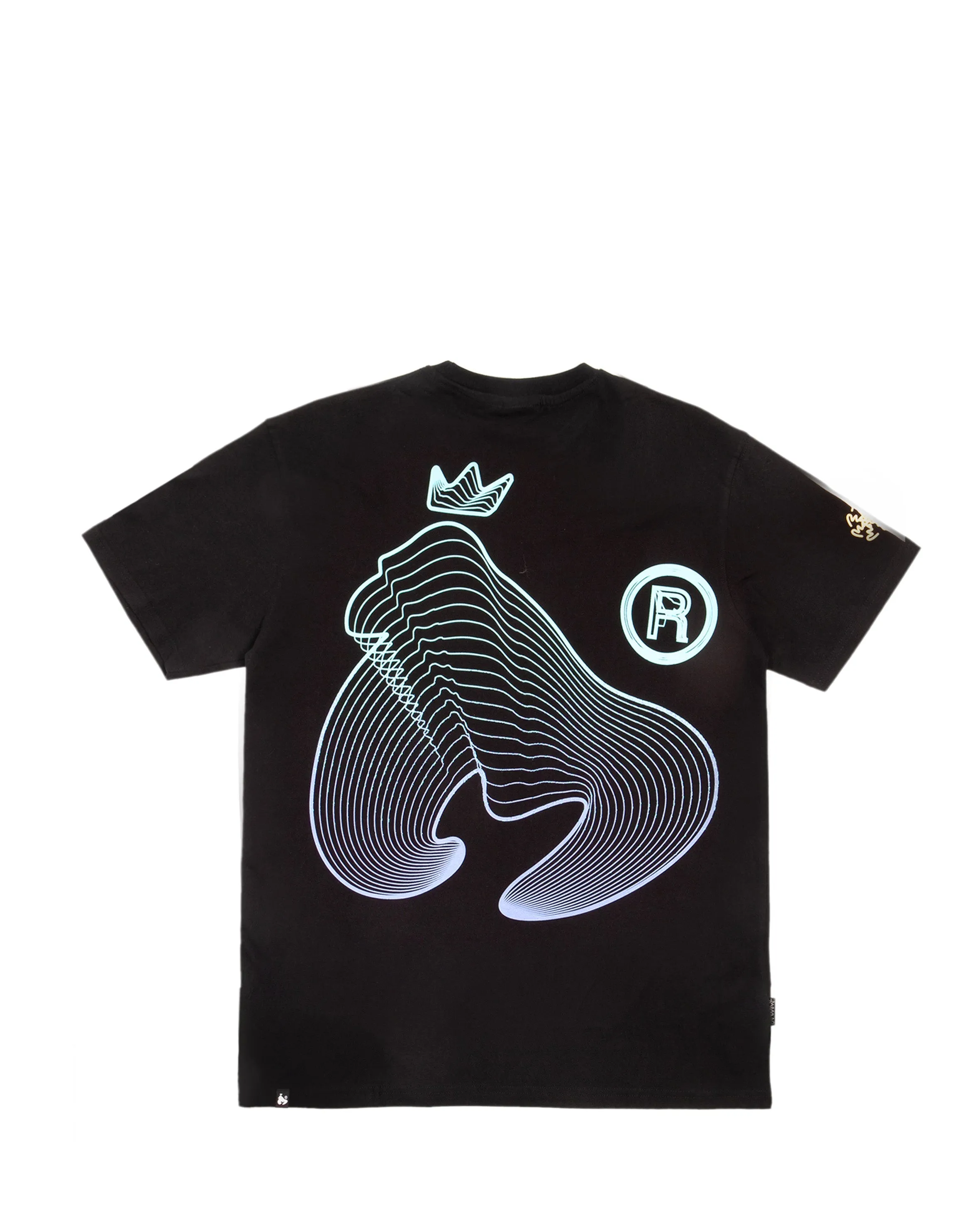 Flow Wave Fade Tee Black sold by Money Clothing