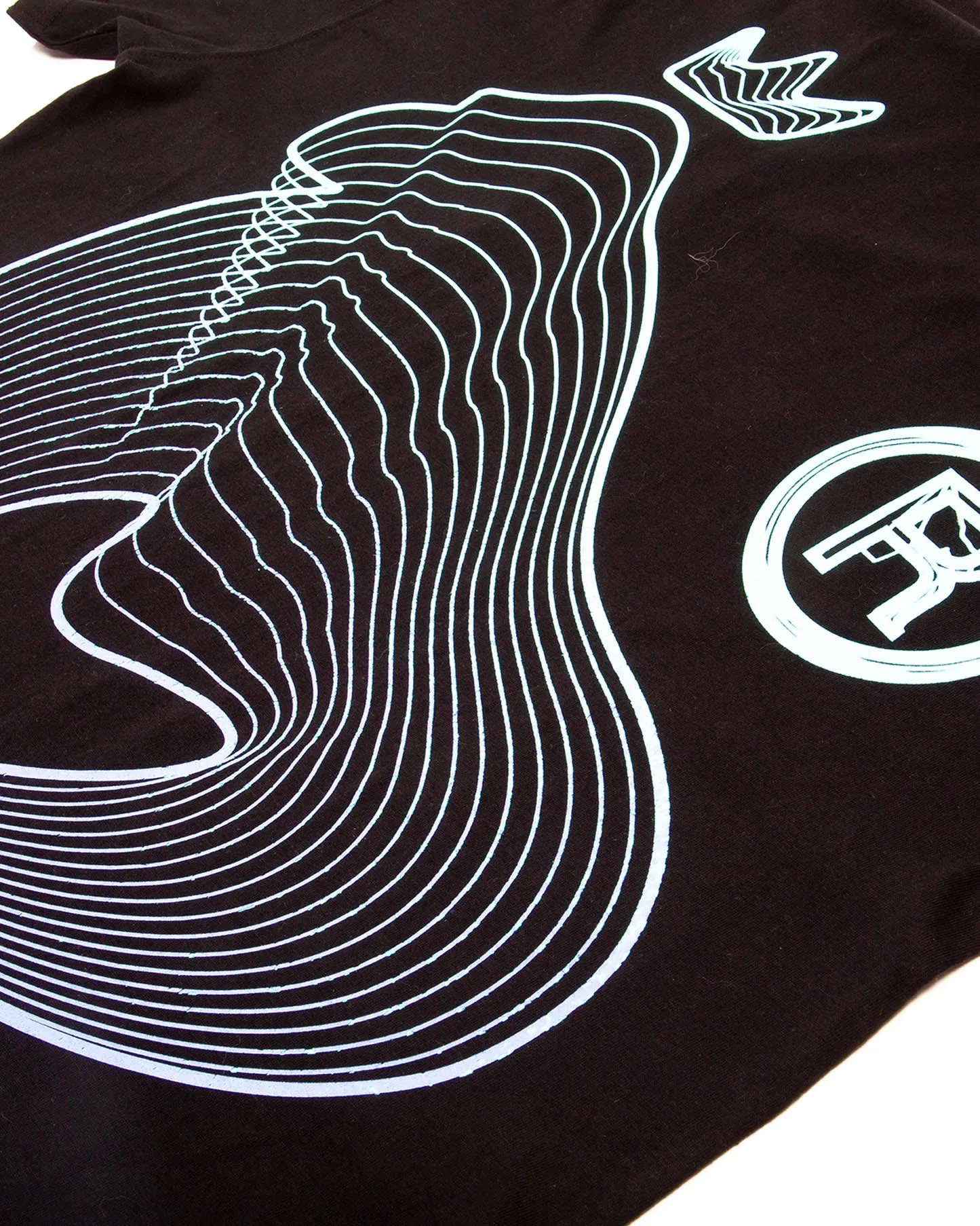 Flow Wave Fade Tee Black sold by Money Clothing product image thumbnail 3