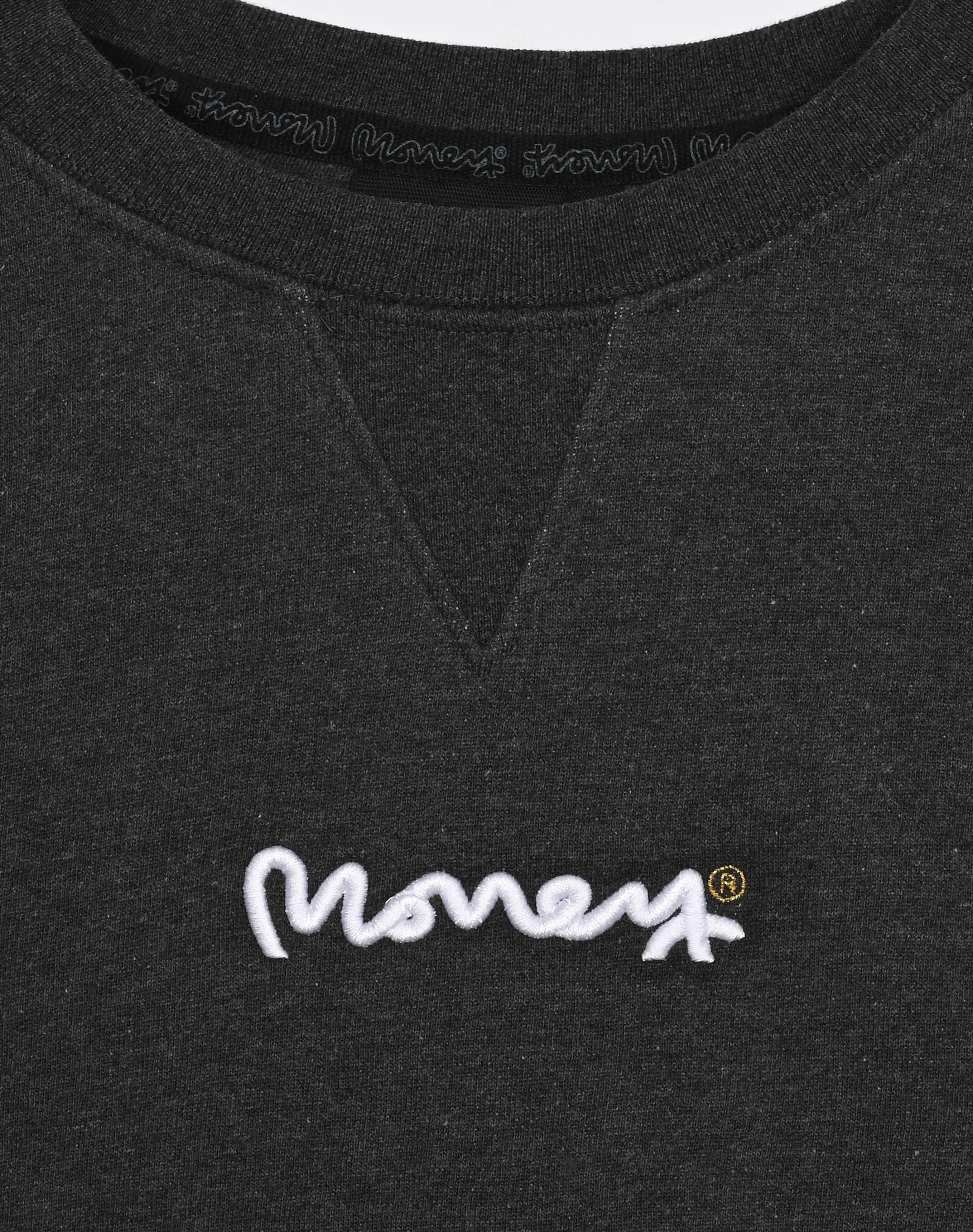 Money Mix Mel Crew Grey Melange sold by Money Clothing product image thumbnail 4