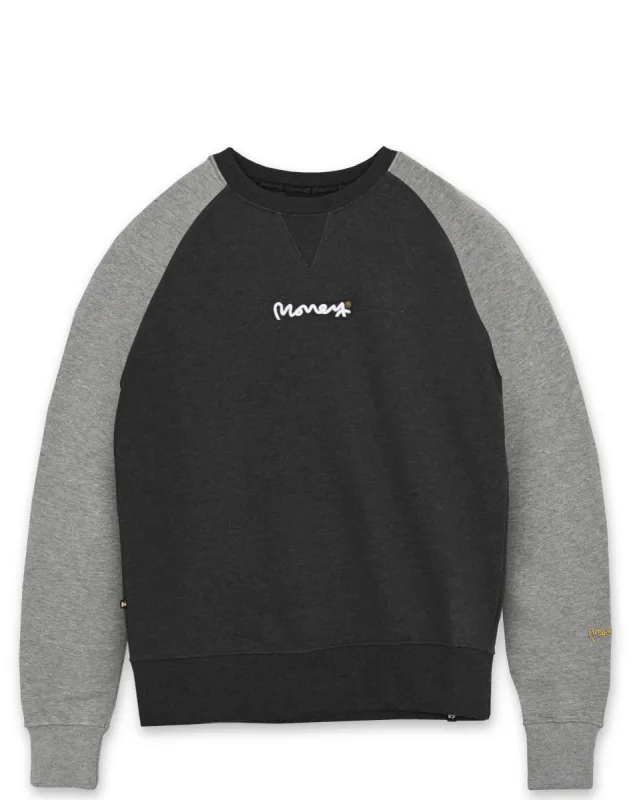 Money Mix Mel Crew Grey Melange sold by Money Clothing