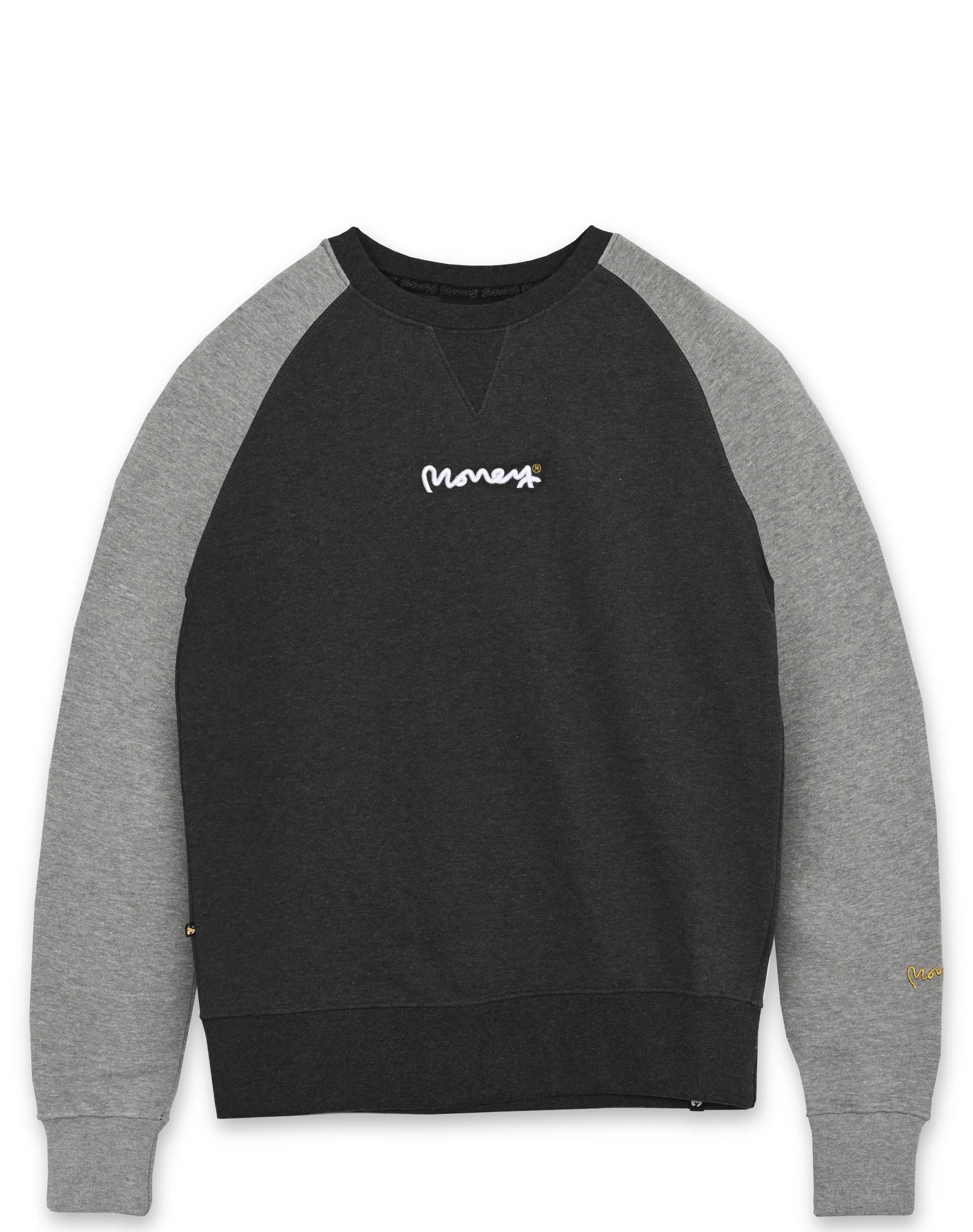 Money Mix Mel Crew Grey Melange sold by Money Clothing