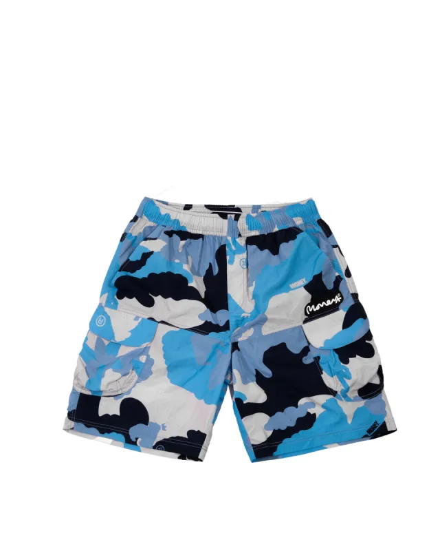 G SIG MOUNTAIN SHORTS - WATER CAMO sold by Money Clothing