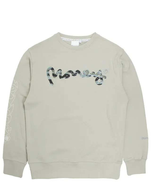 Woodland Camo Fill Crew sold by Money Clothing