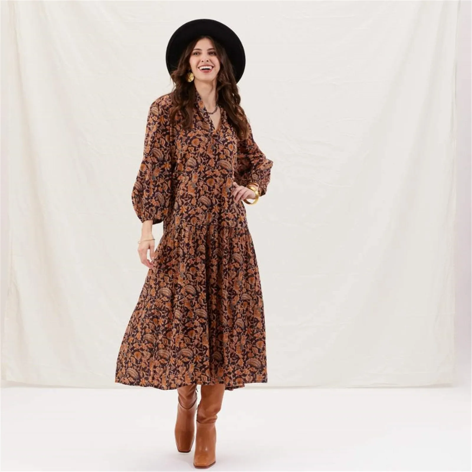 Black Spice Madine Drop Waist Maxi Dress sold by rockflowerpaper