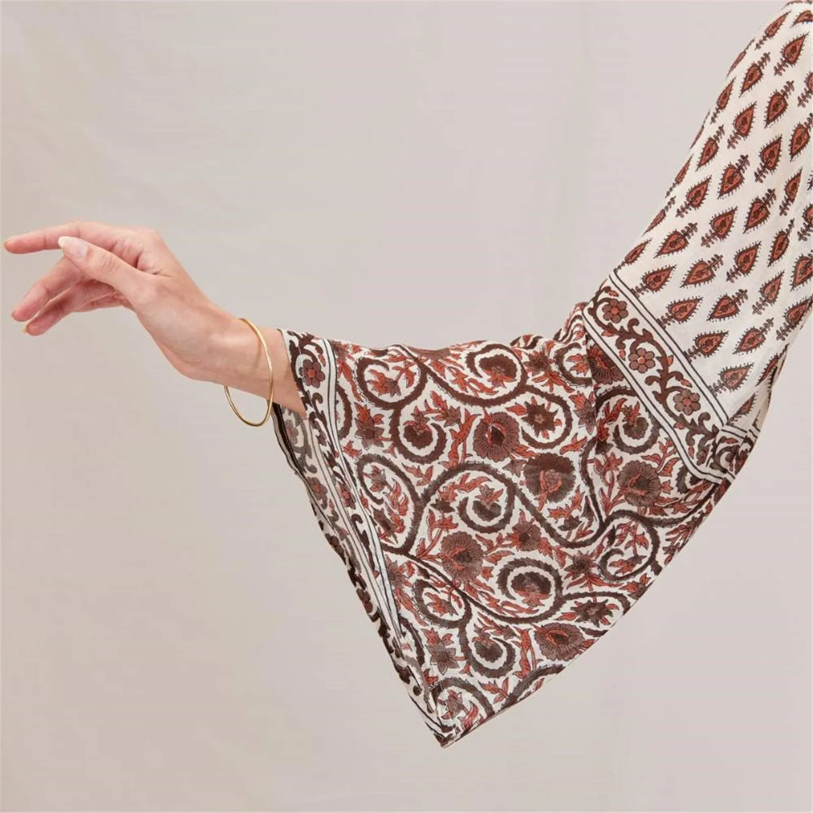 Julia Ecru and Black Bohemian Tiered Dress sold by rockflowerpaper product image thumbnail 3