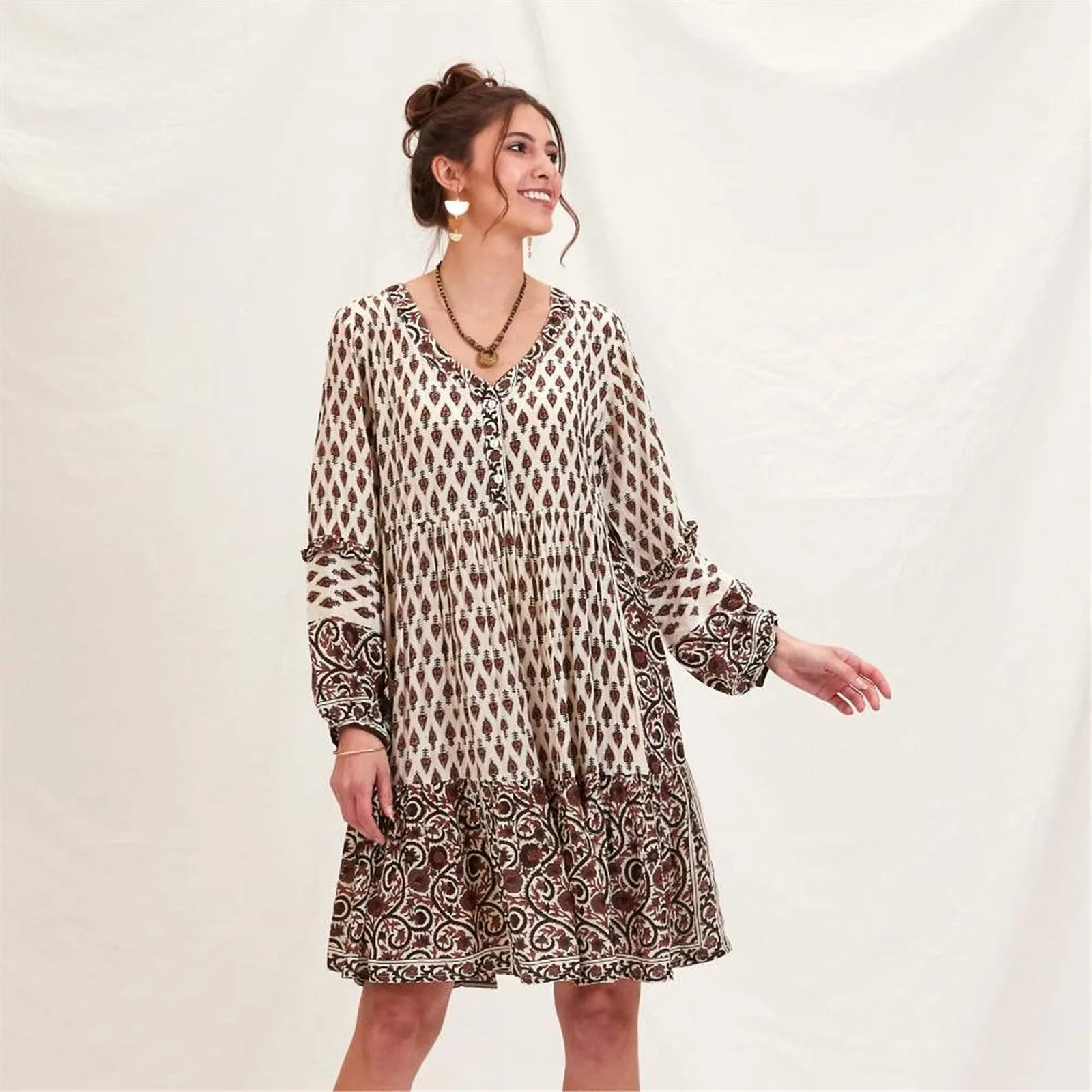 Julia Block Panel Midi Dress sold by rockflowerpaper