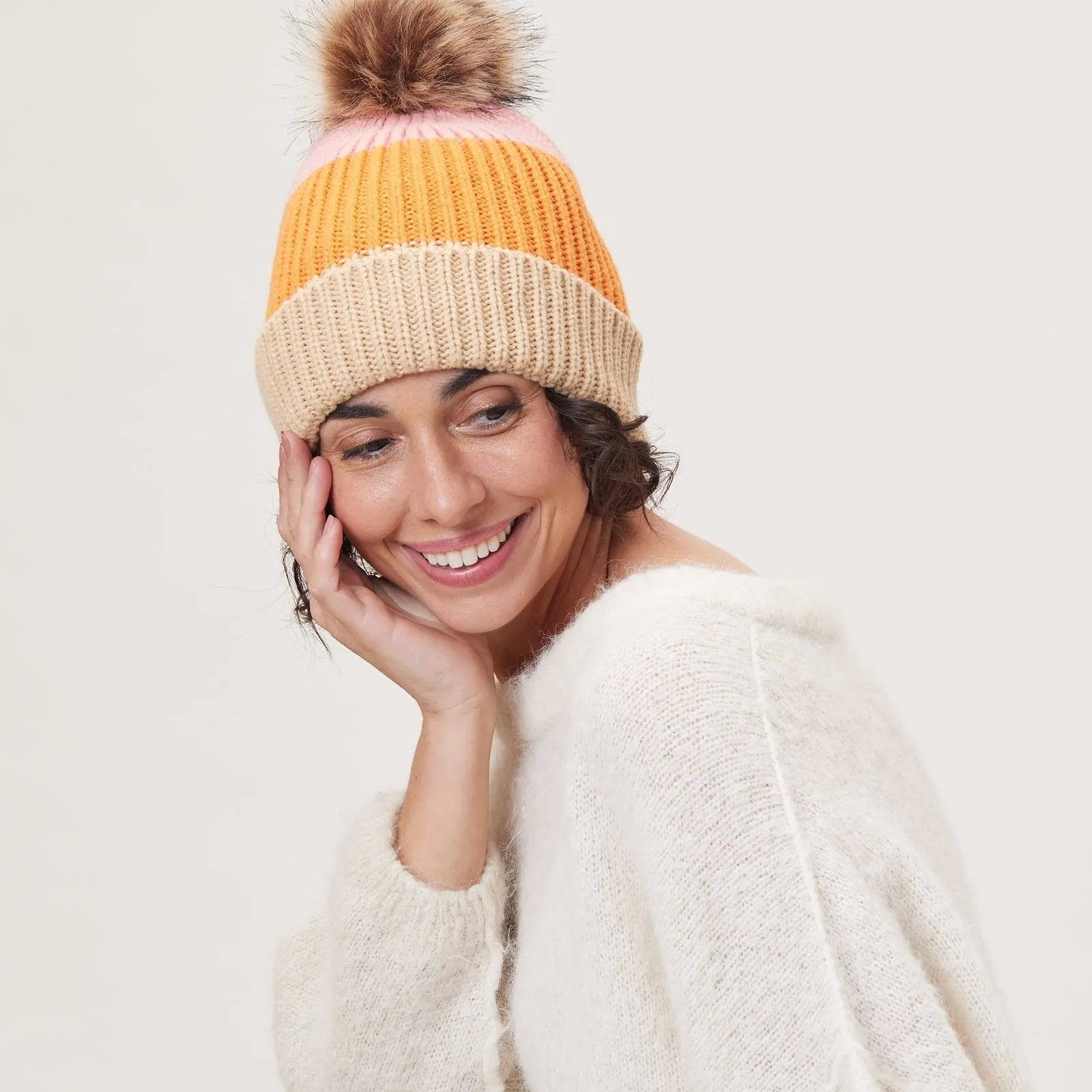 Adorable Chelsea Orange Knit Beanie sold by rockflowerpaper