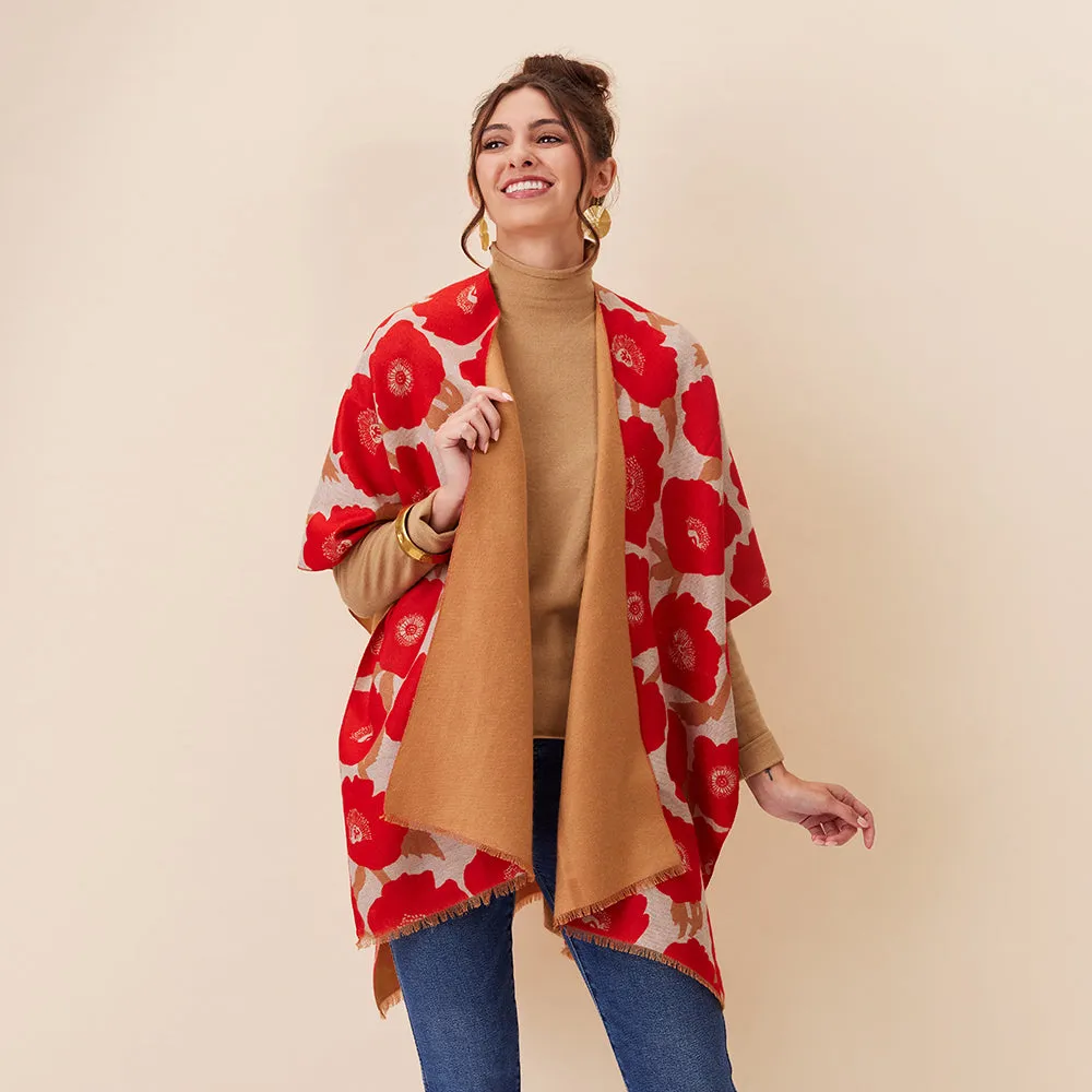Poppies Red Kimono sold by rockflowerpaper