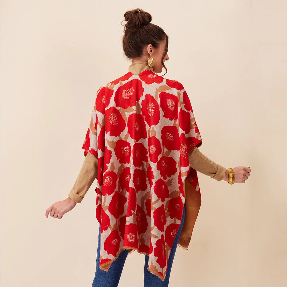 Poppies Red Kimono sold by rockflowerpaper product image thumbnail 4