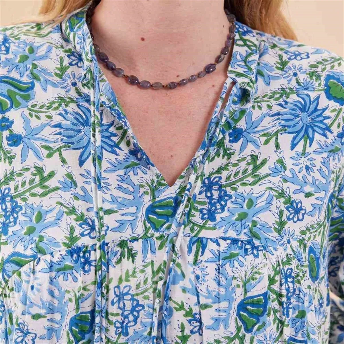 Gabrielle Blue Green Blouse sold by rockflowerpaper product image thumbnail 3