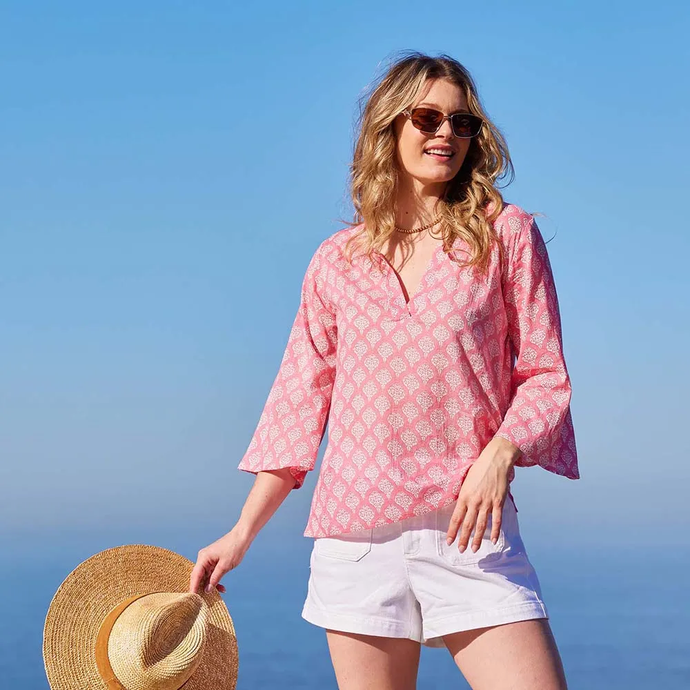 Fifer Pink Cotton Kurta Tunic sold by rockflowerpaper product image thumbnail 2