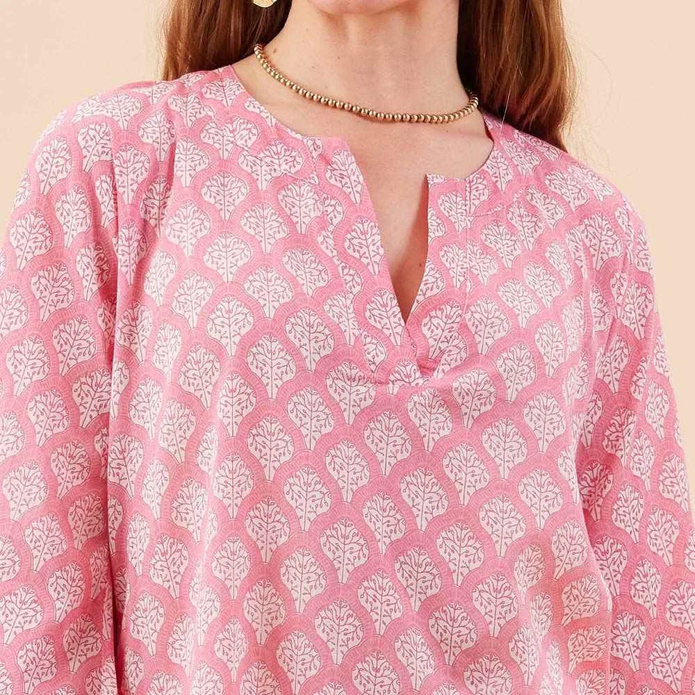 Fifer Pink Cotton Kurta Tunic sold by rockflowerpaper product image thumbnail 4
