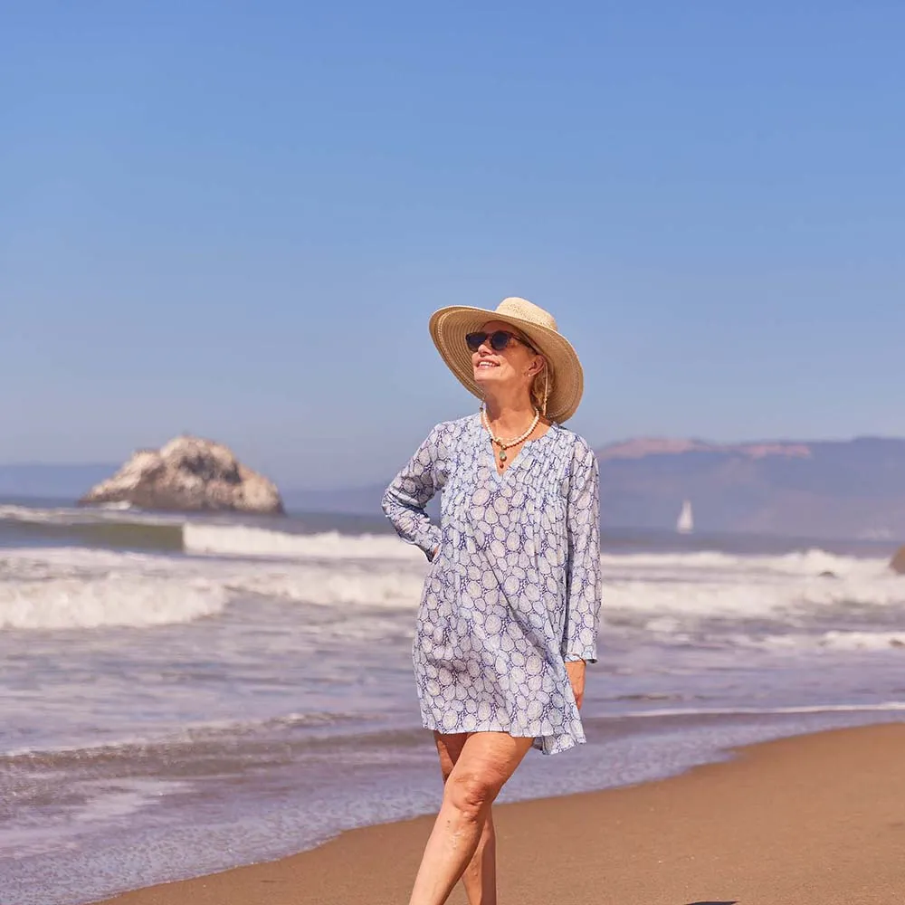 Coral Garden Cotton Pintuck Beach Cover Up sold by rockflowerpaper product image thumbnail 3