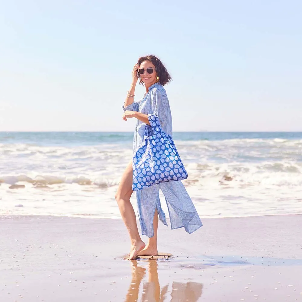 Suri Navy Cotton Long Shirt Dress sold by rockflowerpaper product image thumbnail 4