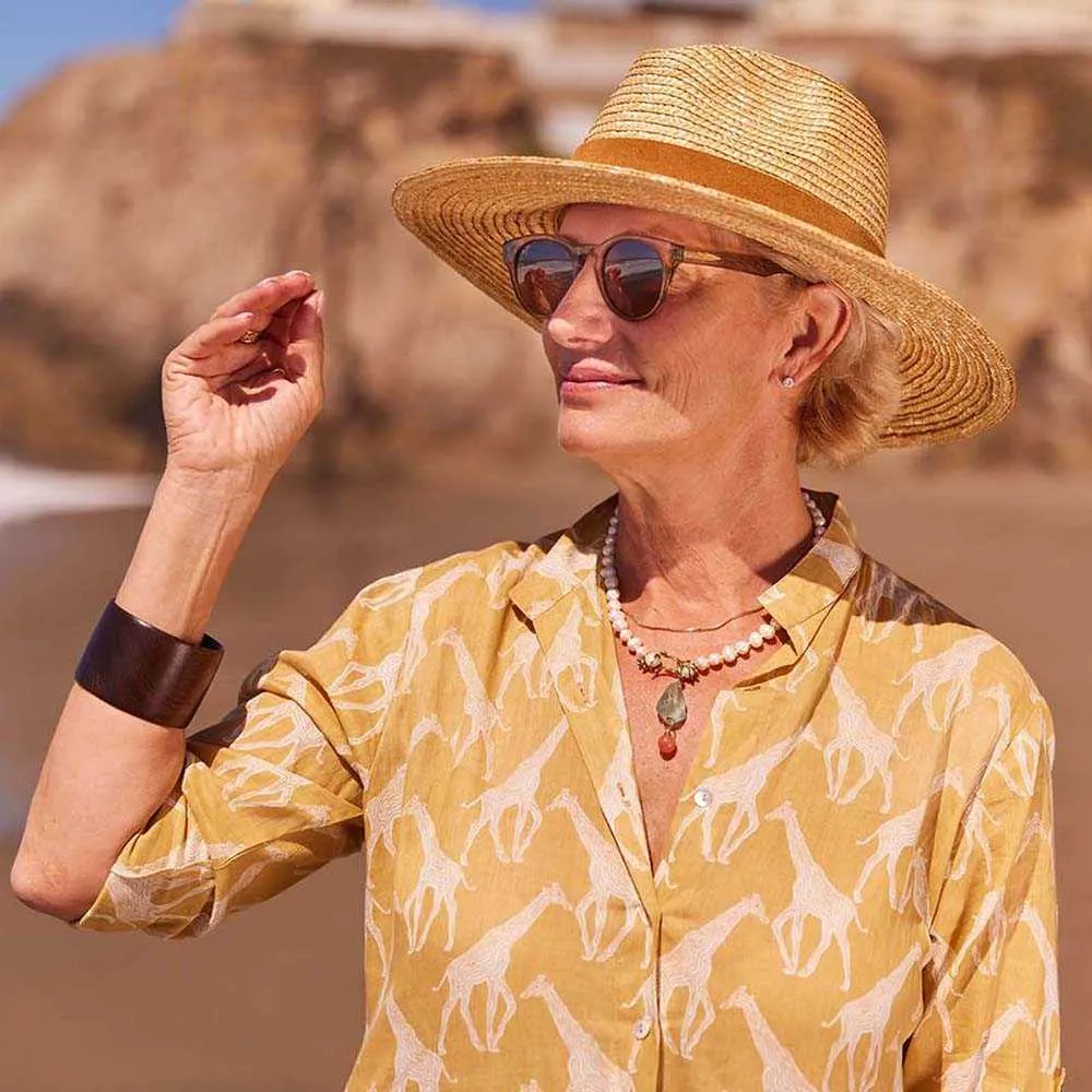 Giraffe Tan Cotton Long Shirt Dress sold by rockflowerpaper product image thumbnail 2