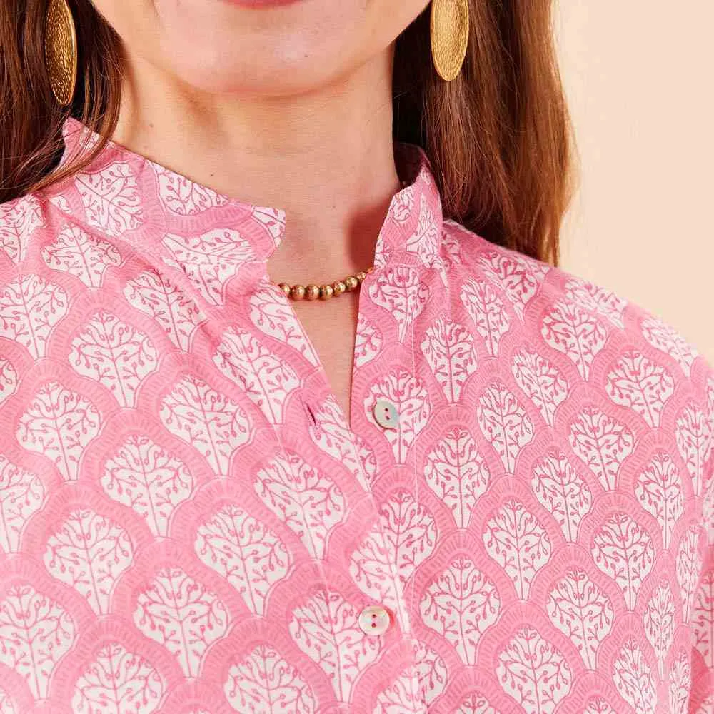 Fifer Pink Button Down Beach Tunic sold by rockflowerpaper product image thumbnail 3
