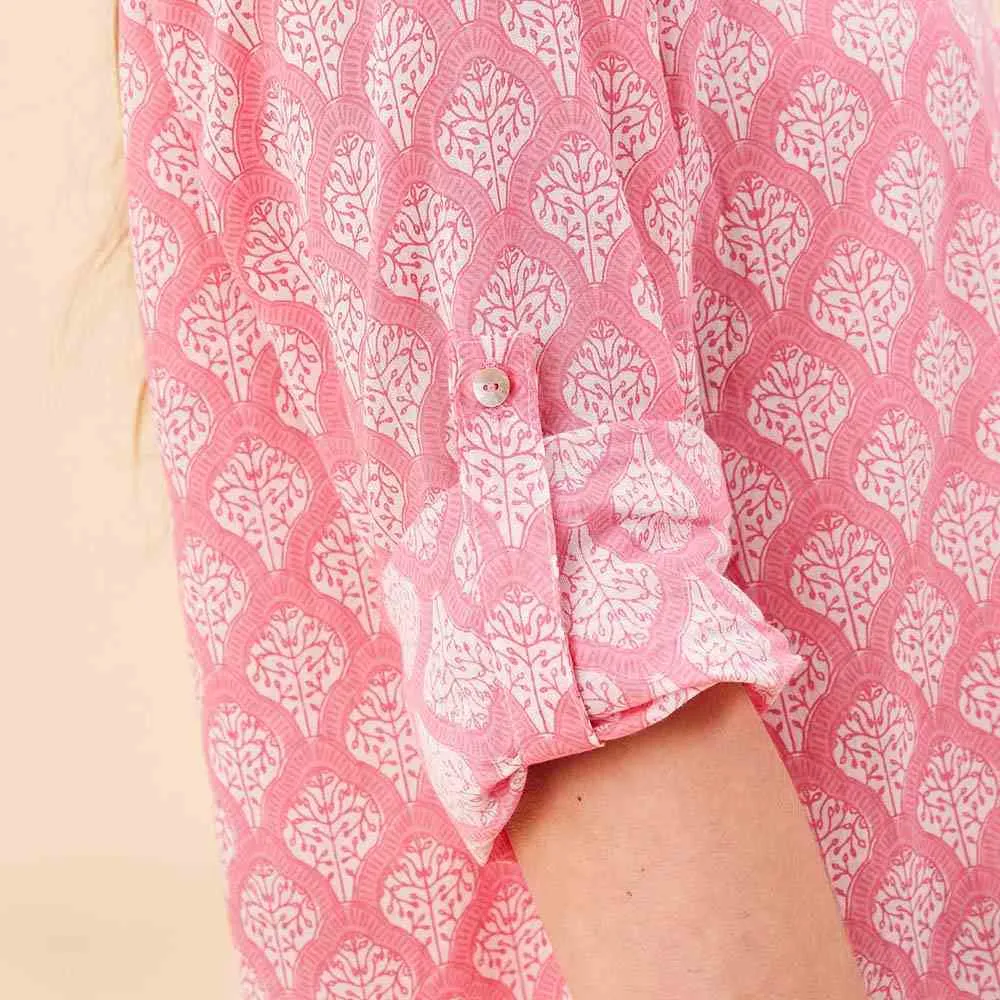 Fifer Pink Button Down Beach Tunic sold by rockflowerpaper product image thumbnail 5