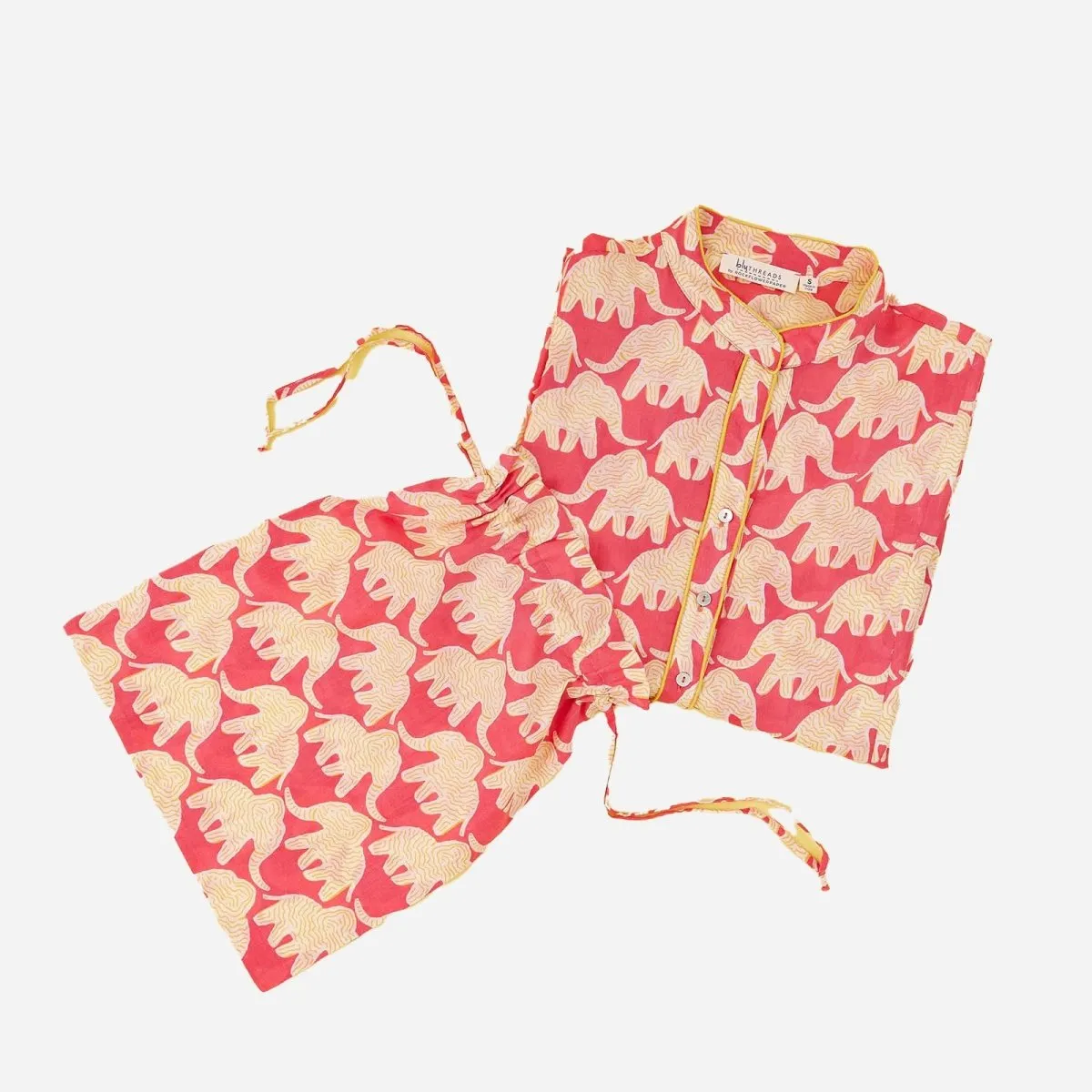 Elephants Pink Cotton Night Shirt sold by rockflowerpaper product image thumbnail 5