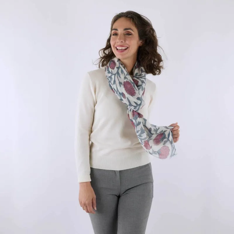 Ainsely Burgundy Featherweight Scarf made by rockflowerpaper