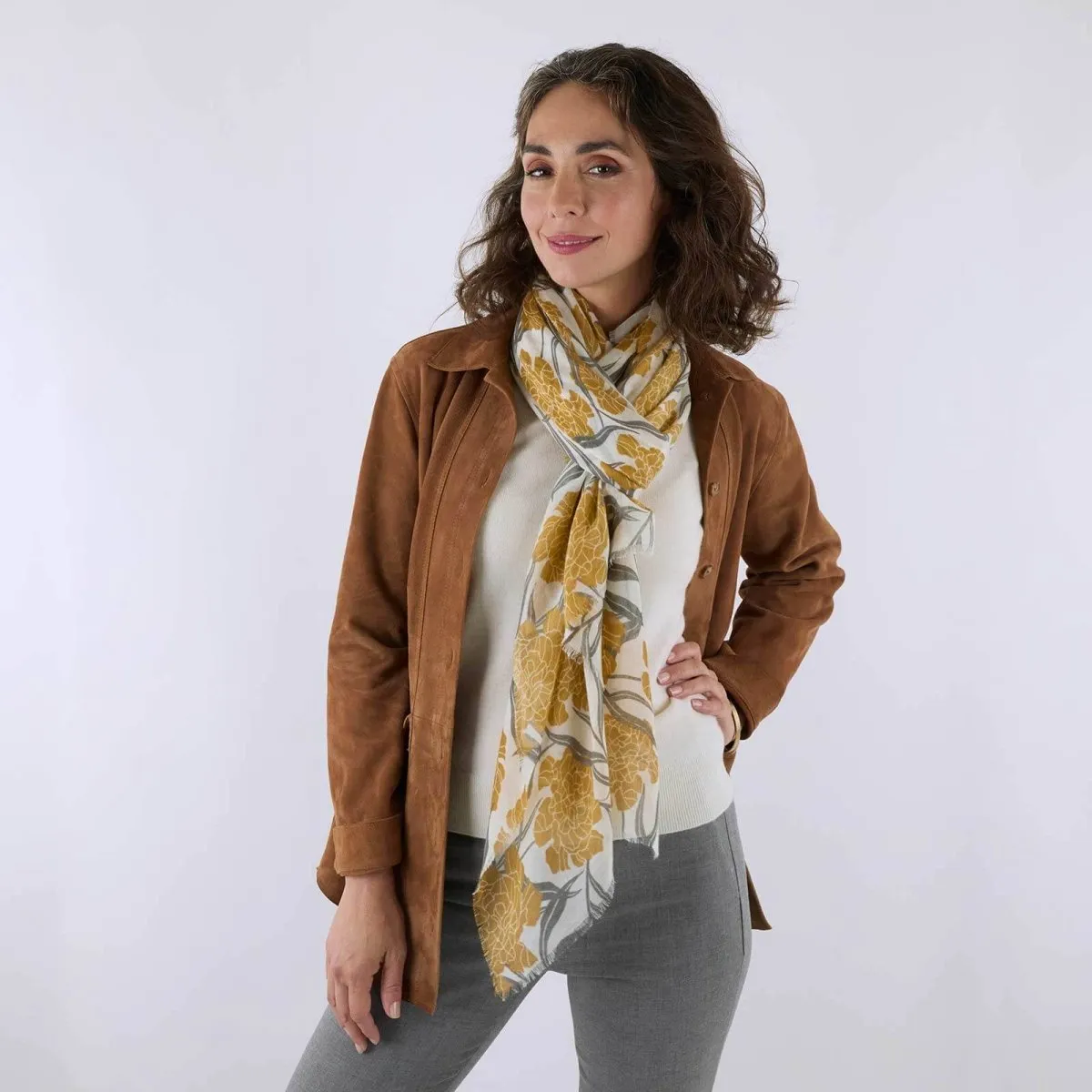 Marigold Featherweight Scarf sold by rockflowerpaper product image thumbnail 3