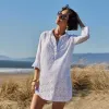 Breezy White Eyelet Beach Cover Up Shirt sold by rockflowerpaper