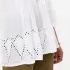 White Pintuck Tunic with Eyelet Hem sold by rockflowerpaper