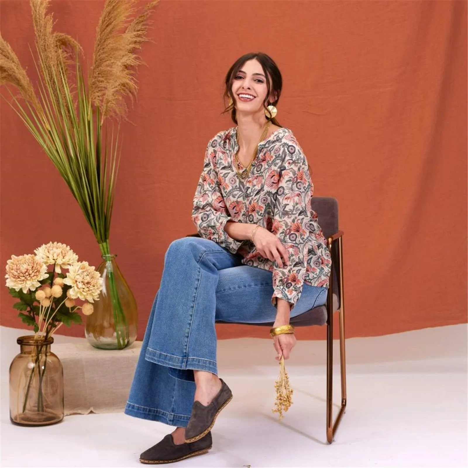 Veronica Pink and Green Blouse sold by rockflowerpaper product image thumbnail 2