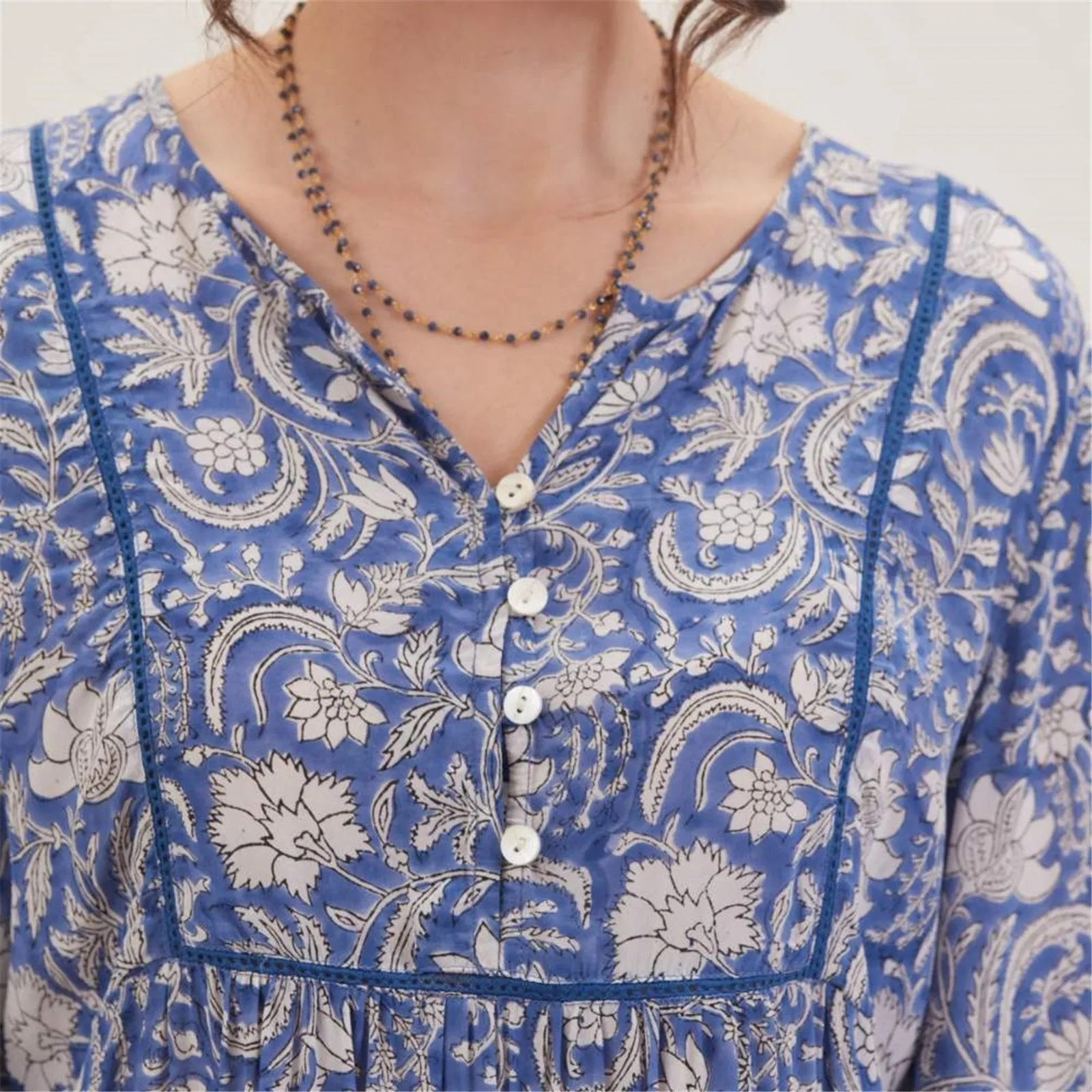 Jasmine Blue Bohemian Tunic sold by rockflowerpaper product image thumbnail 4