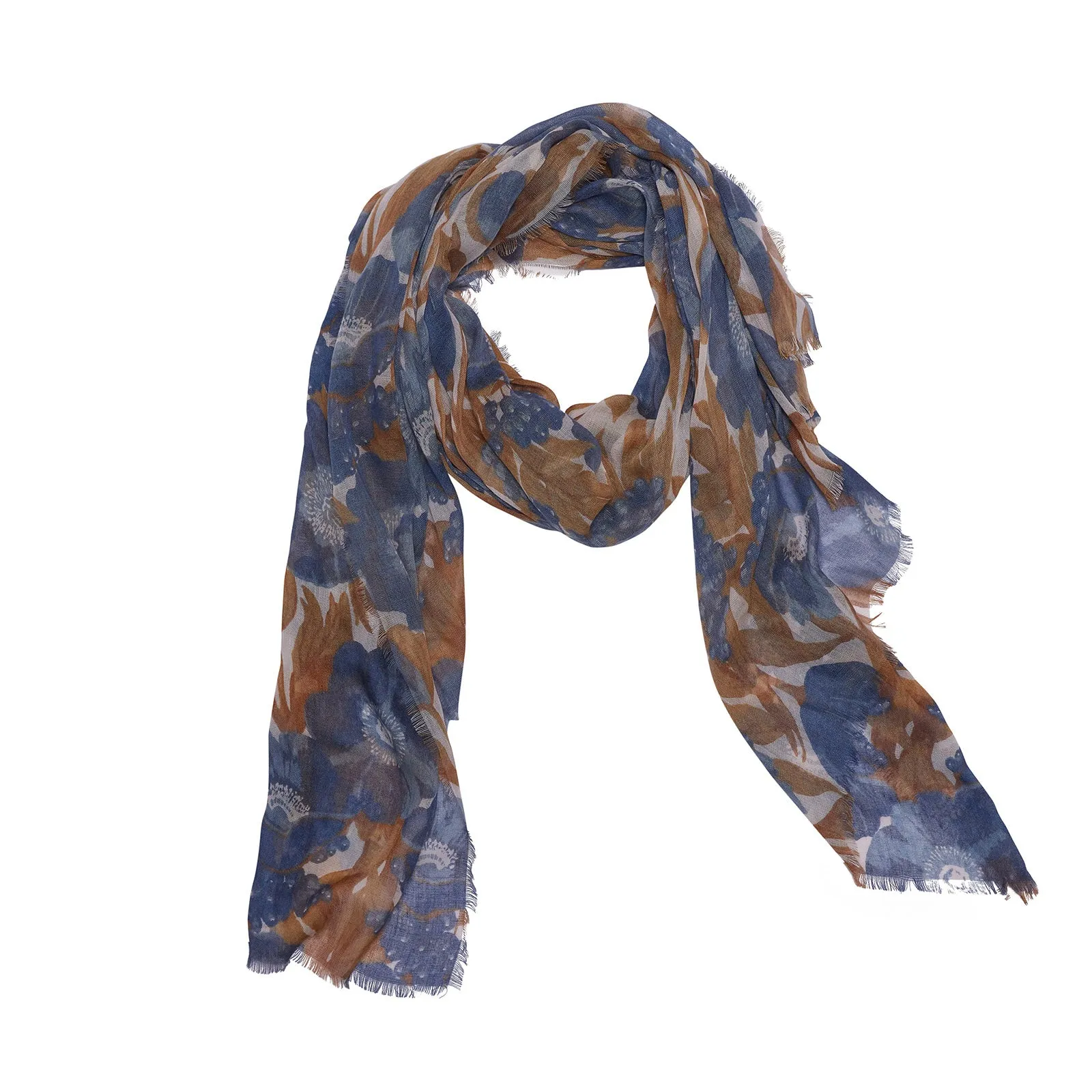 Icelandic Poppies Blue Featherweight Scarf sold by rockflowerpaper product image thumbnail 5