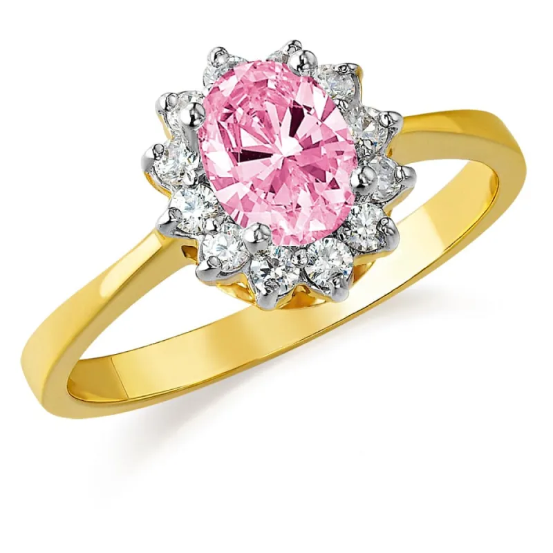 Pink Cluster Ring sold by Tru Diamonds