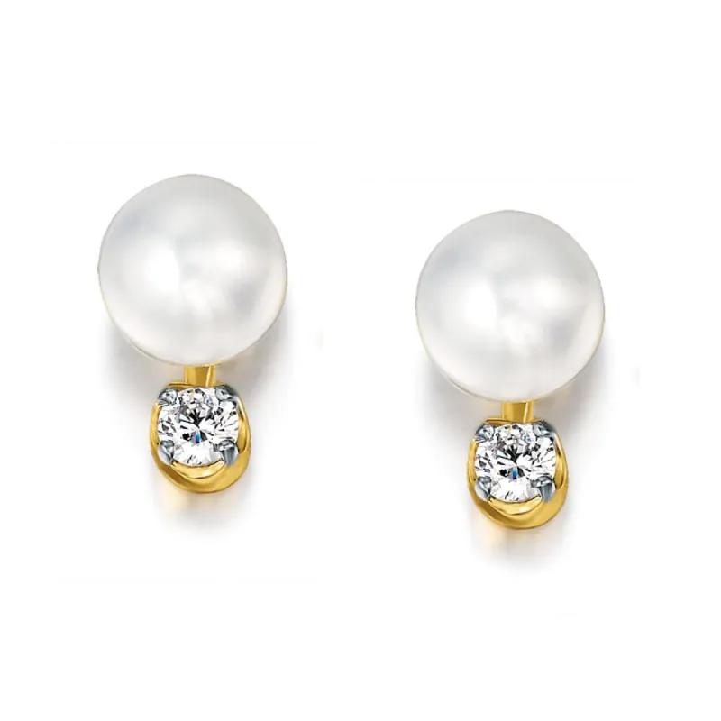 Sparkling Pearl Earrings sold by Tru Diamonds