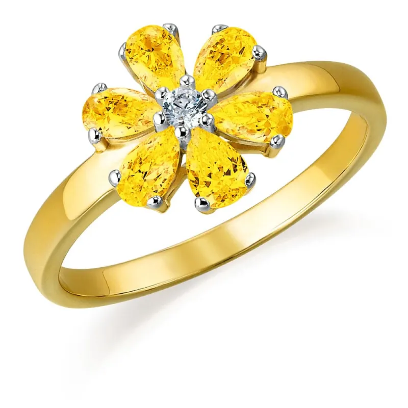 Yellow Forget-Me-Not Ring sold by Tru Diamonds