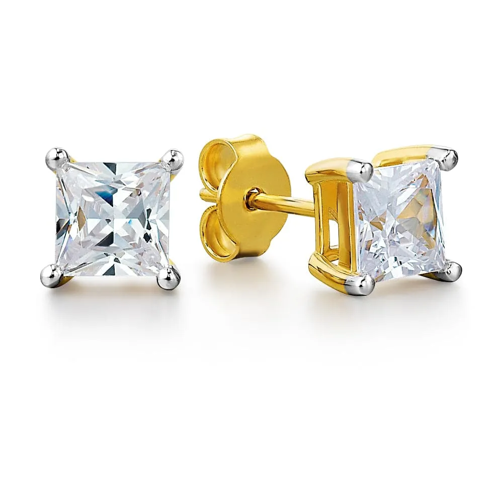 1 Carat Princess Cut Stud Earrings sold by Tru Diamonds