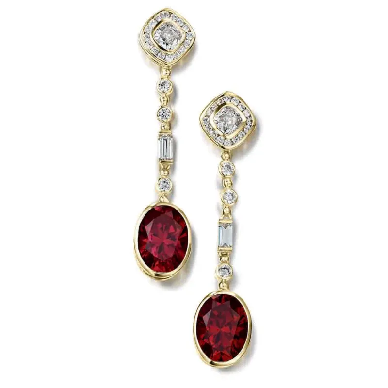 Decadent Drop Tru-Ruby Earrings sold by Tru Diamonds