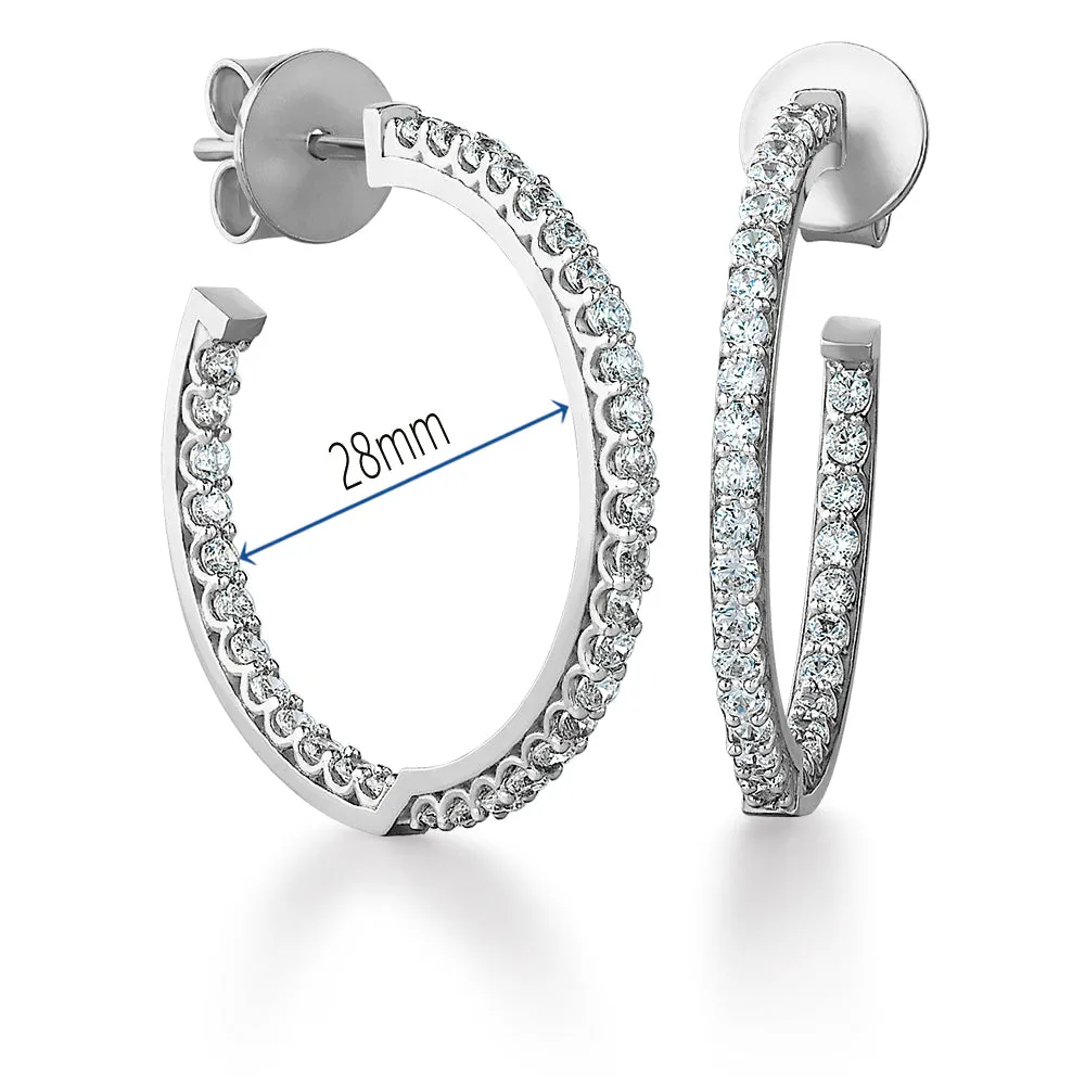Celebrity Hoop Earrings sold by Tru Diamonds product image thumbnail 4