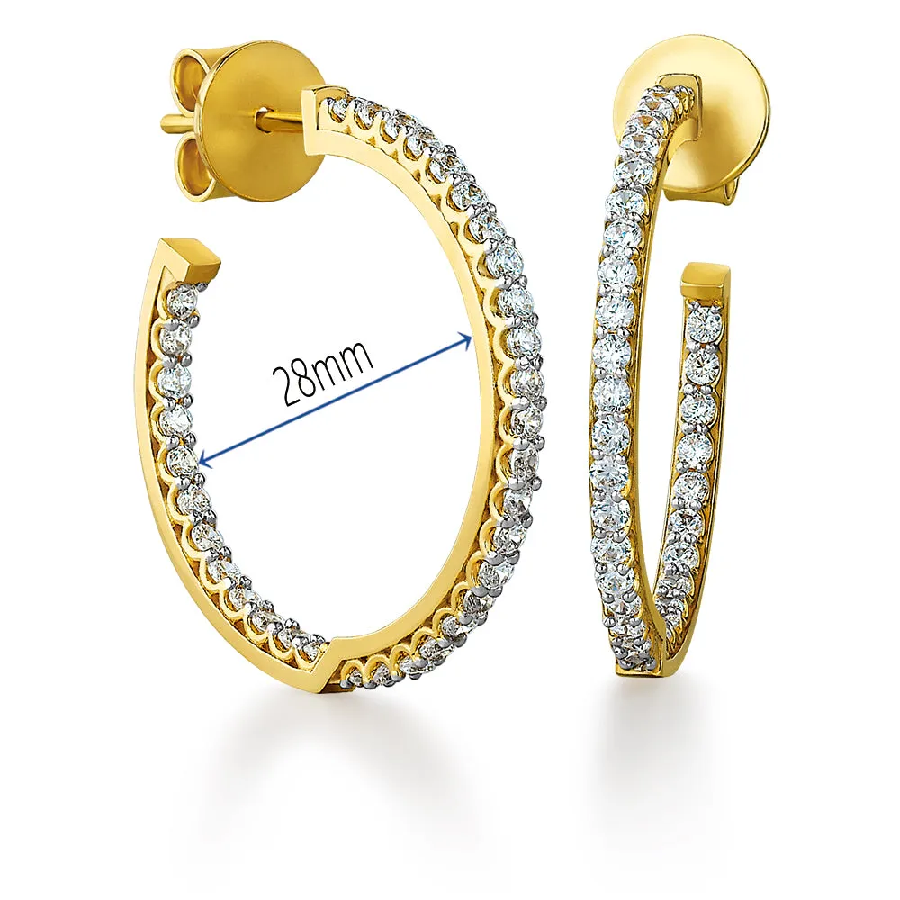 Celebrity Hoop Earrings sold by Tru Diamonds product image thumbnail 3