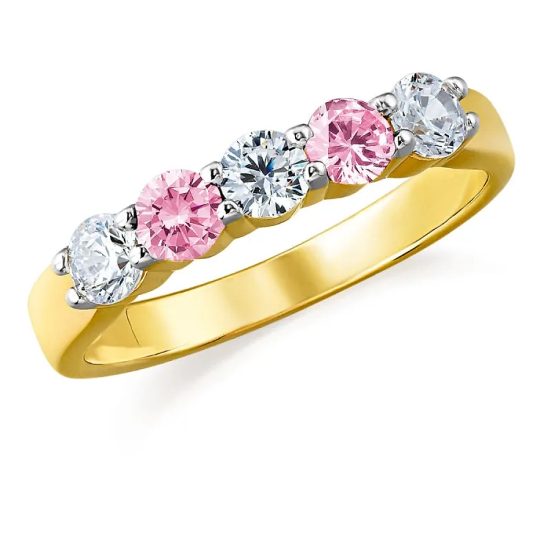 Pink Quintet Ring sold by Tru Diamonds