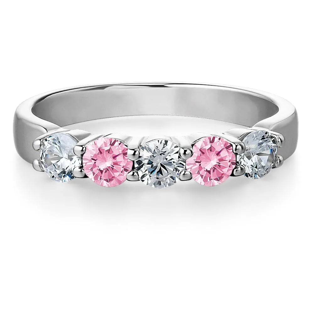 Pink Quintet Ring sold by Tru Diamonds product image thumbnail 4