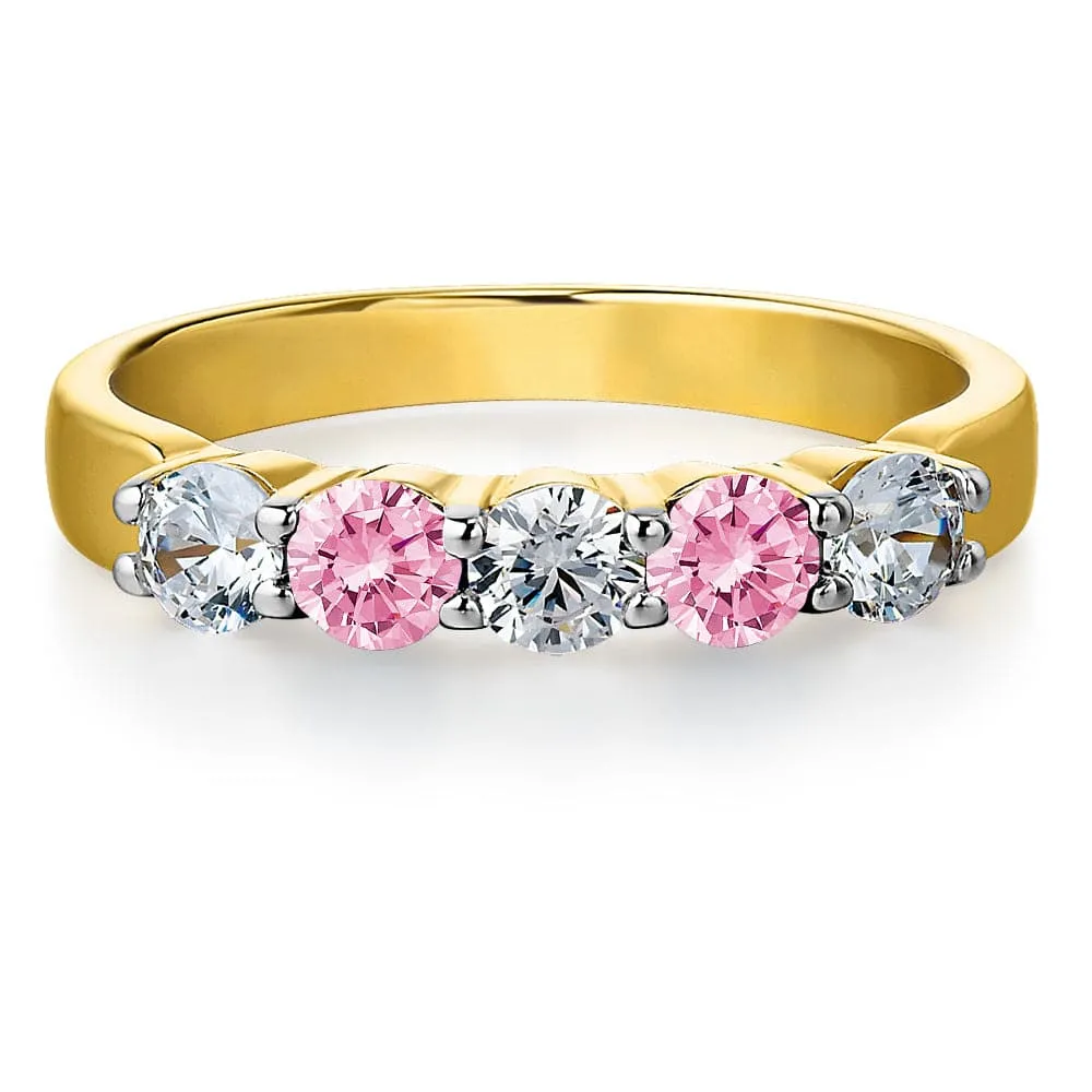 Pink Quintet Ring sold by Tru Diamonds product image thumbnail 3