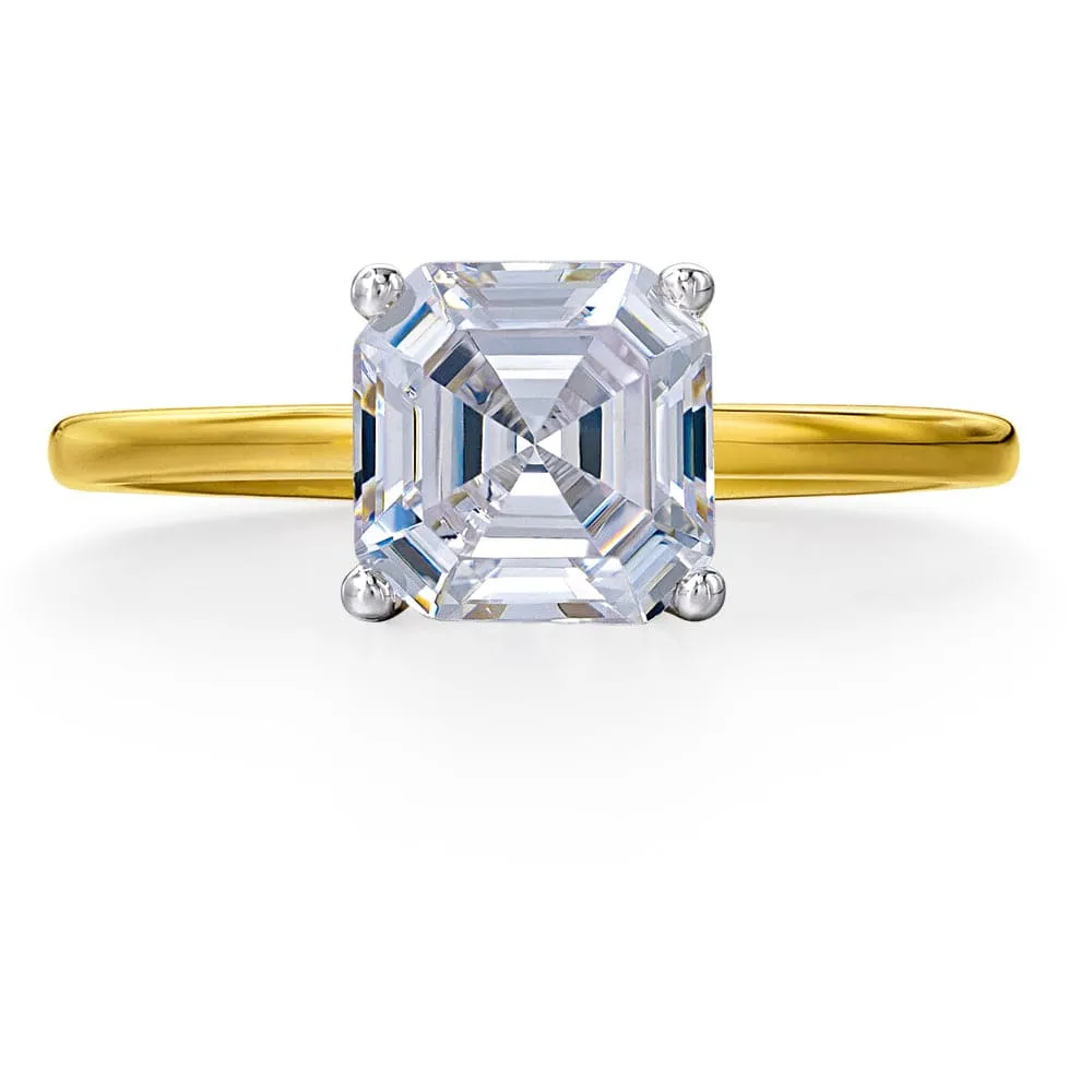 2 Carat Asscher Cut Solitaire Ring sold by Tru Diamonds product image thumbnail 5