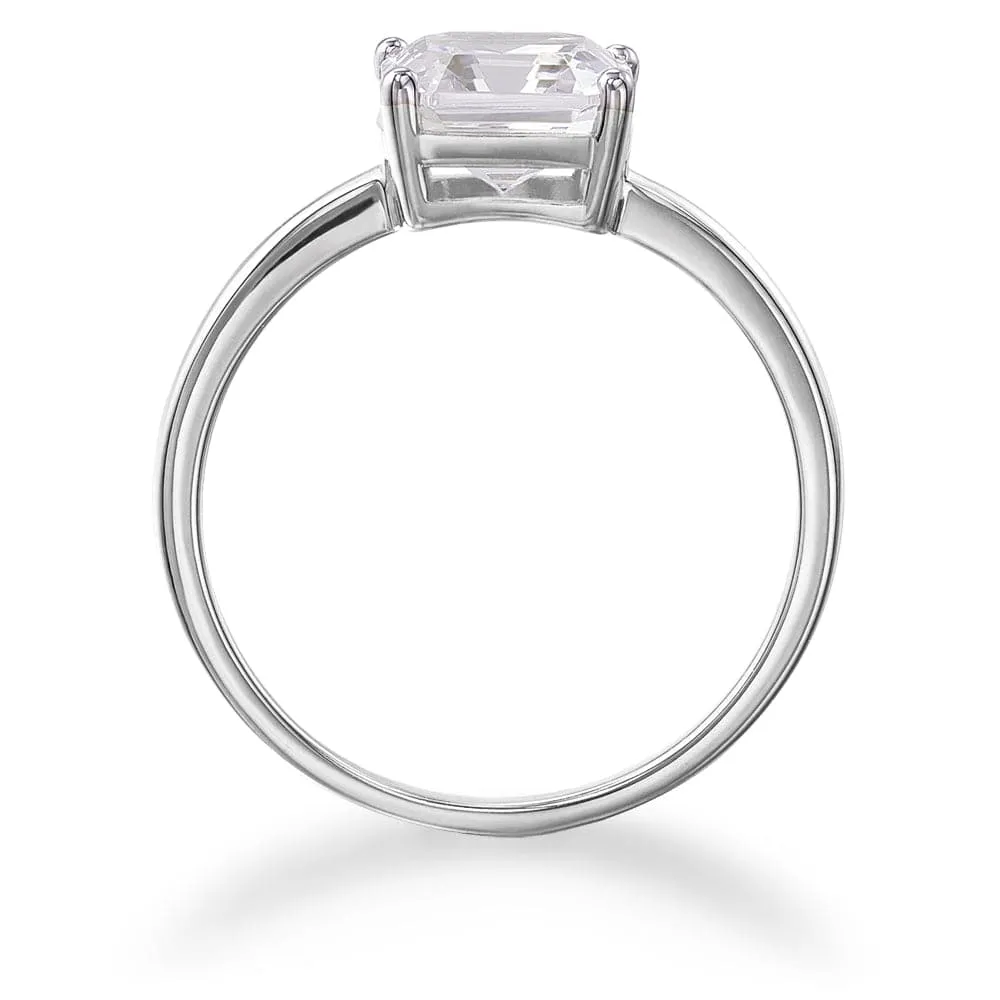 2 Carat Asscher Cut Solitaire Ring sold by Tru Diamonds product image thumbnail 4