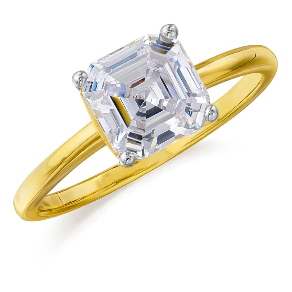 2 Carat Asscher Cut Solitaire Ring sold by Tru Diamonds
