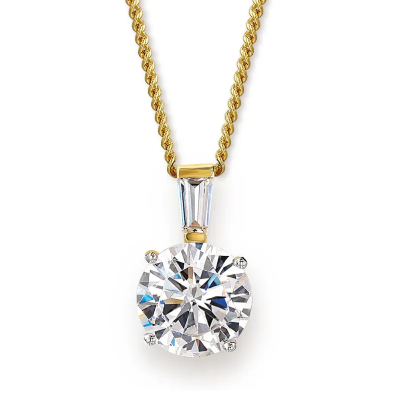 Baguette Solitaire Pendant sold by Tru Diamonds