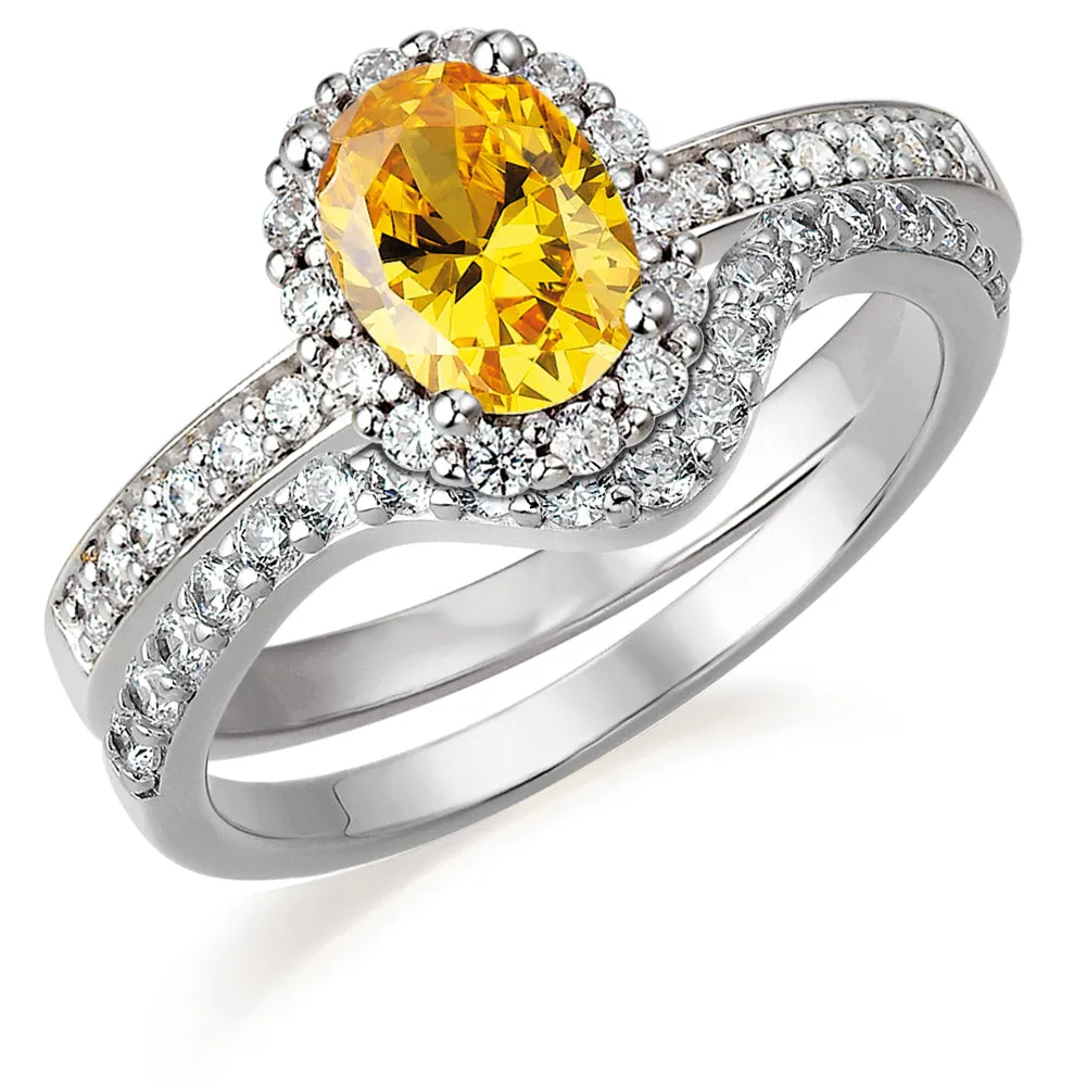 Yellow Cincature Ring Set sold by Tru Diamonds product image thumbnail 4