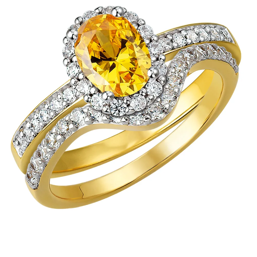 Yellow Cincature Ring Set sold by Tru Diamonds product image thumbnail 3