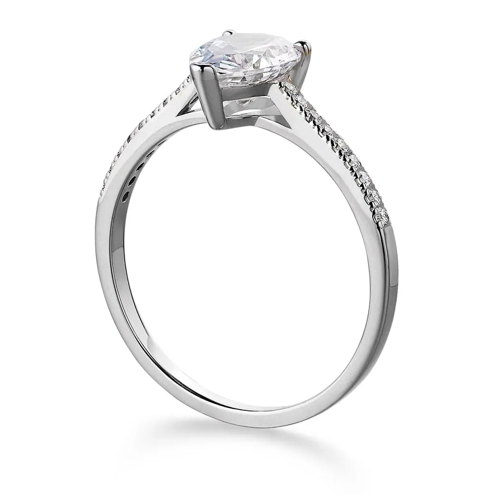 Shining Pear Cut Solitaire Ring sold by Tru Diamonds product image thumbnail 4
