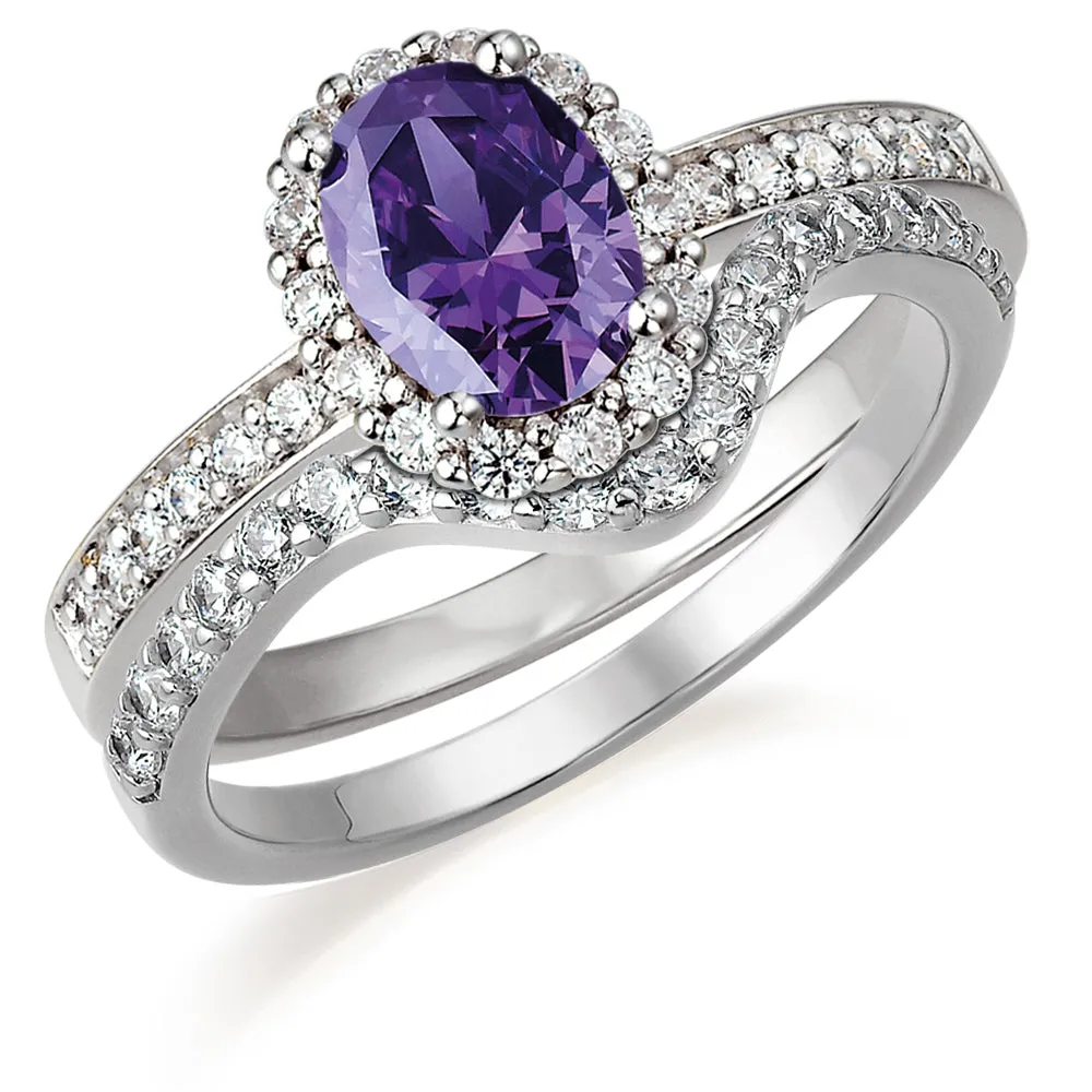 Tru Amethyst Cincature Ring Set sold by Tru Diamonds product image thumbnail 4