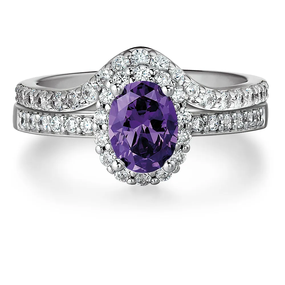 Tru Amethyst Cincature Ring Set sold by Tru Diamonds product image thumbnail 2